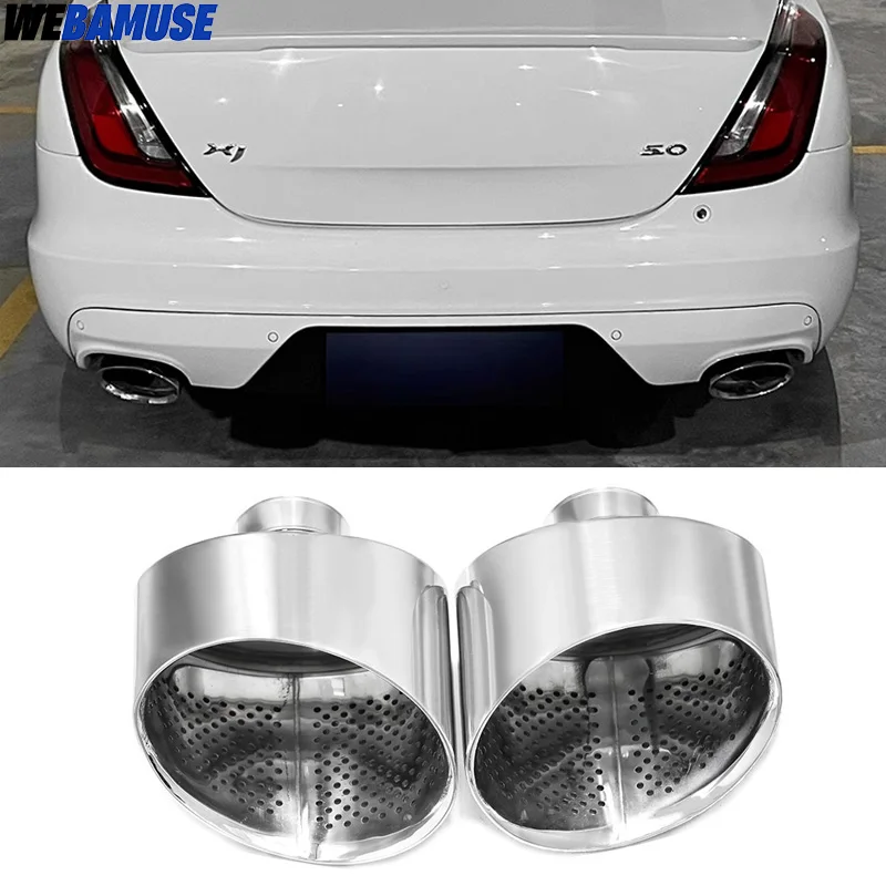 Ovale Auspuffspitzen für Jaguar XF XJL XJ Schalldämpferspitzen Auspuffrohre Edelstahl Endrohrdüsen Abgasanlage Tipps