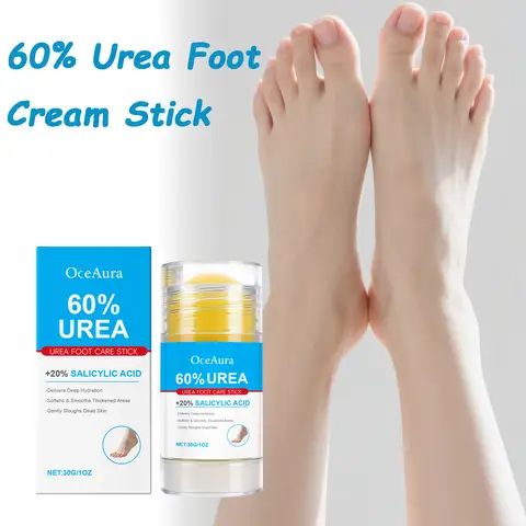 60% Urea Foot Cream Stick Moisturizing Exfoliating Soften Relieve Drying Cracked Heel Repair Deep Hydration Foot Skin Care