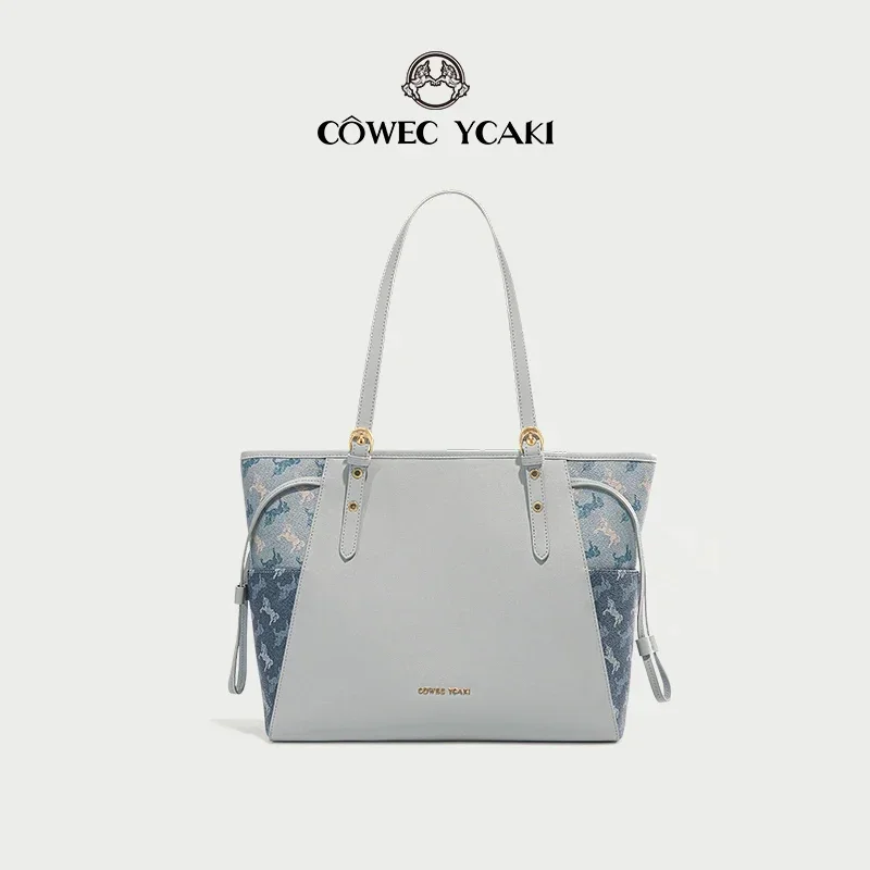 

【 Official Authentic 】Original Cowec Ycaki luxury Tote Bag Women 2023 commuter handbag large capacity shoulder bag