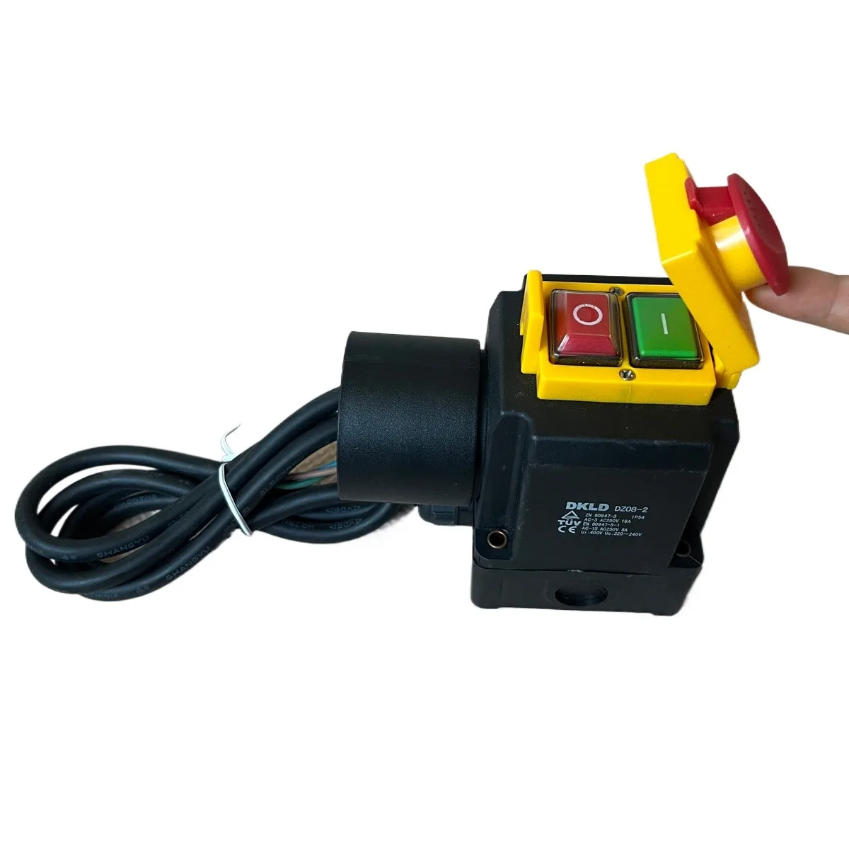 DZ08-2 250V 16A Wood Splitting Machine Solenoid Push Button Switch for Log Cutting Machine with Industrial Socket Plug