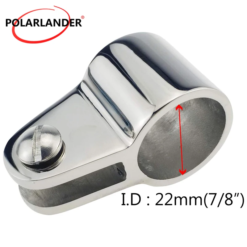 316 Marine SS Bimini Top Jaw Slide Boat Hardware For 7/8 Inch 22.2mm Round Tube Fitting Polished