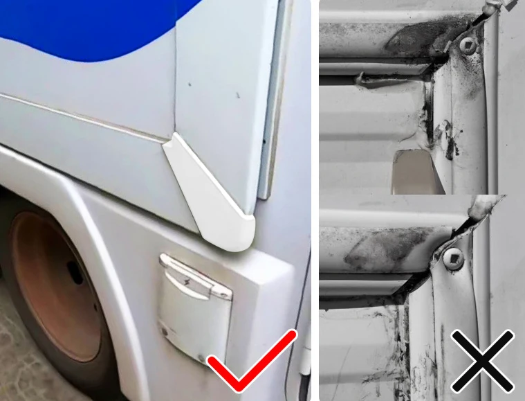 RV Door Expansion Cover Sliding Out Corner Cover Motorhome Camping Trailer Cabin Door Protective Cover RV Accessories
