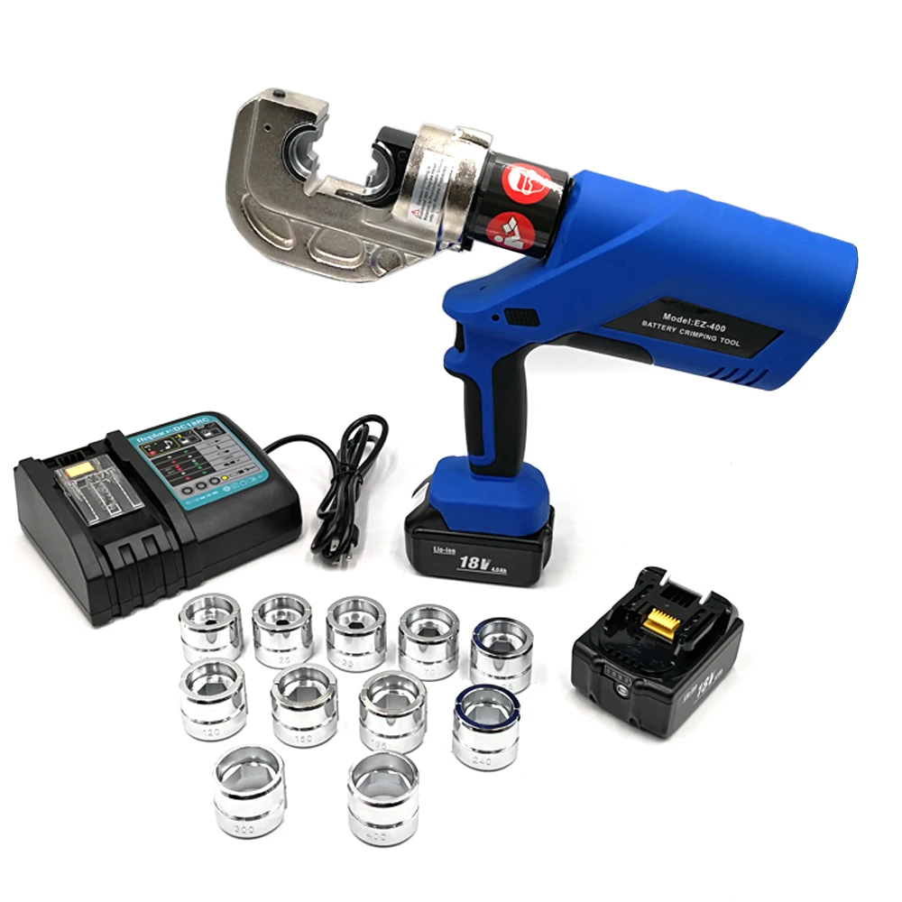 

Hydraulic Battery Cable Crimper EZ-400 Electric Power Operated Press Crimping Tools