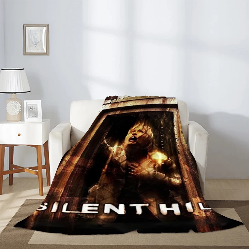 Silent Hill Knee Blanket Sofa Winter Horror Movie Game Microfiber Bedding Fluffy Soft Blankets & Throws Warm Fleece Nap Luxury