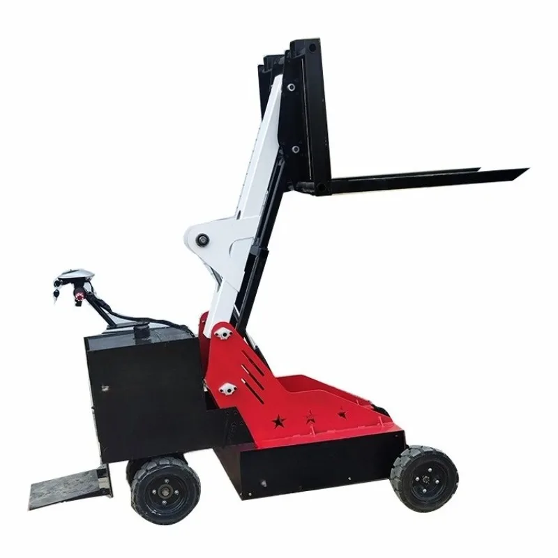 Small cargo transportation electric forklift, storage stacking battery stacking truck