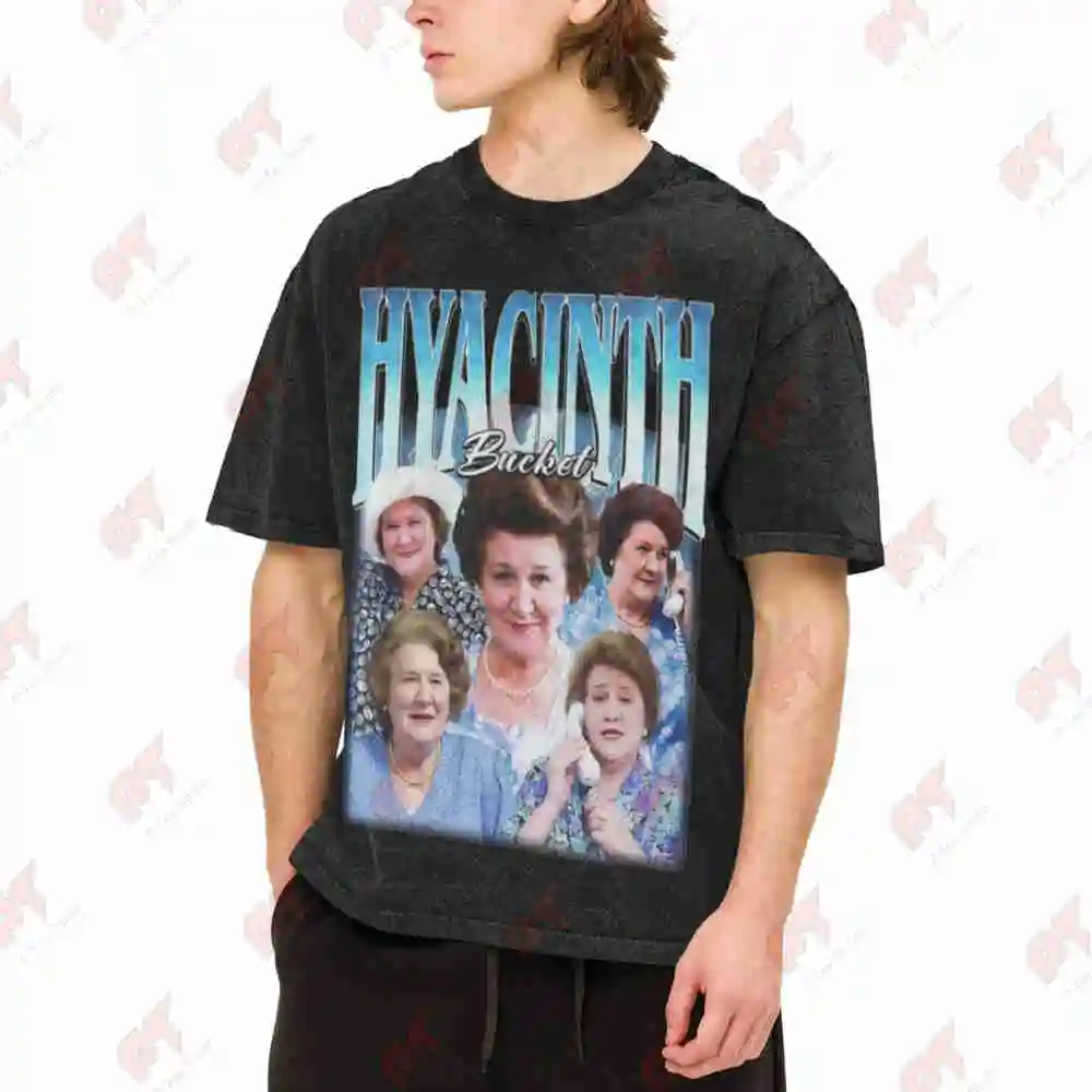 Hyacinth Bucket Keeping Up Appearances Vintage Washed Tee Pure Cotton T-Shirt