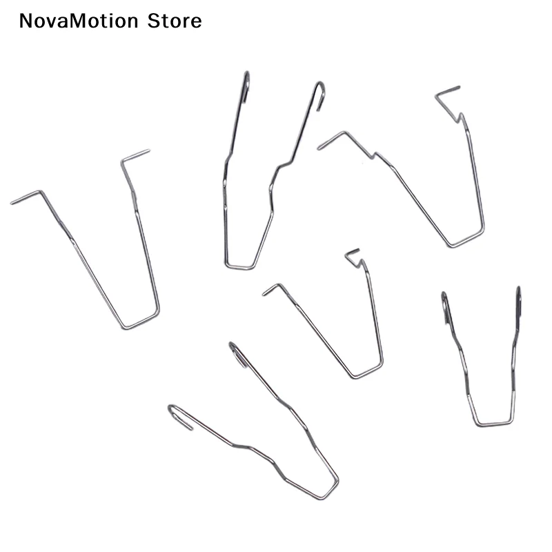 [NM]6Pcs Metal Headlight Bulb Spring Clips For H1 H3 H4 H7 Car Headlamp Light Bulb Retainer Spring Clips Buckles[NM]