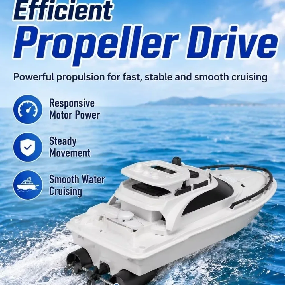 Gifts High Speed Remote Control Boat Electric Simulation RC Boat Mini Dual Motor Speedboat Water Park