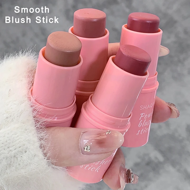 أحادية اللون لطيف أحمر الخدود عصا كريم السلس الخد تينت عارية أحمر الخدود الطبيعي ماتي الوردي روز الوجه روبور روج الكورية النساء ماكياج #2