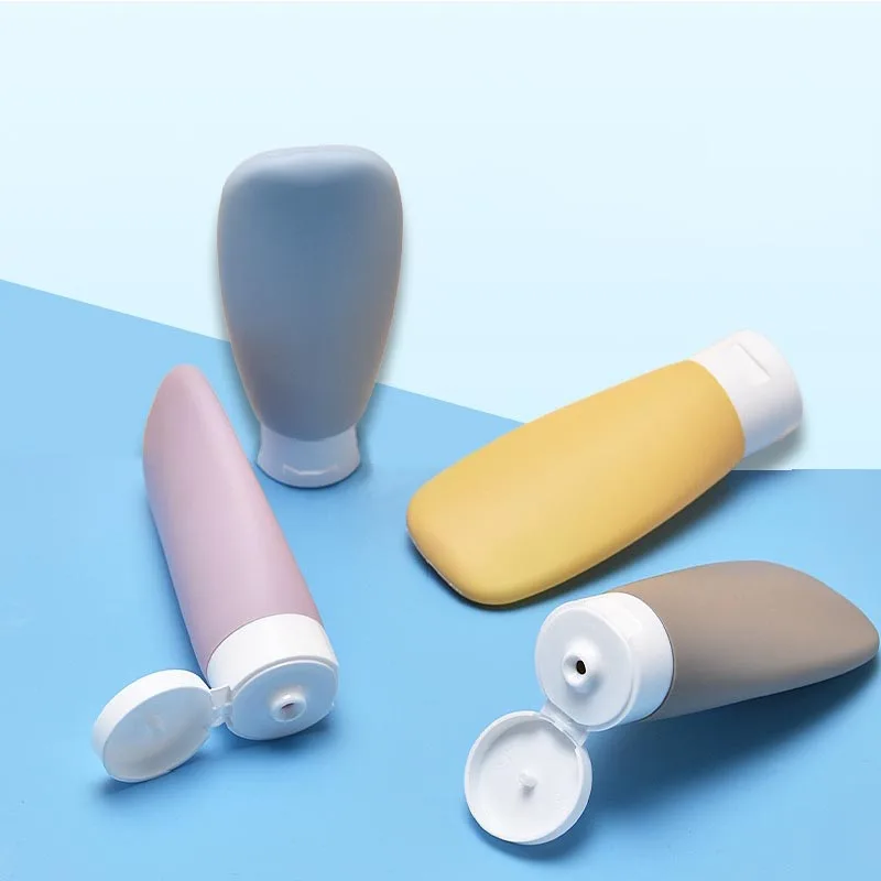 Bouteilles de voyage en Silicone de 60ml, tout pour conteneurs, ensemble de bouteilles de voyage rechargeables, ensemble d'emballage de voyage, Kit de bouteilles de shampoing