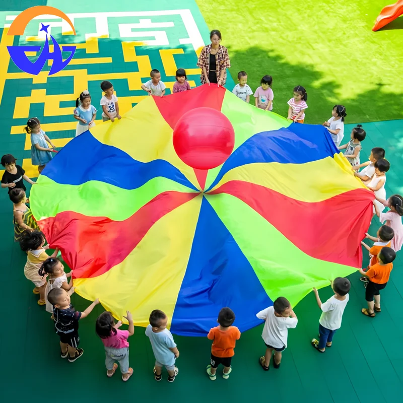 Parasolka tęczowa: zabawka sportowa dla dzieci na świeżym powietrzu i rekwizyt do interakcji rodzic-dziecko w przedszkolach