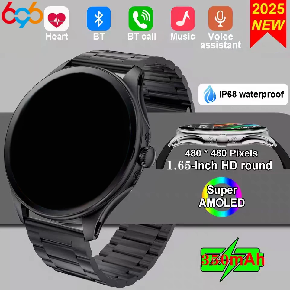 

AMOLED-экран, умные часы с синим зубом, женский монитор здоровья, музыкальные спортивные умные часы, женские водонепроницаемые браслеты с беспроводной зарядкой