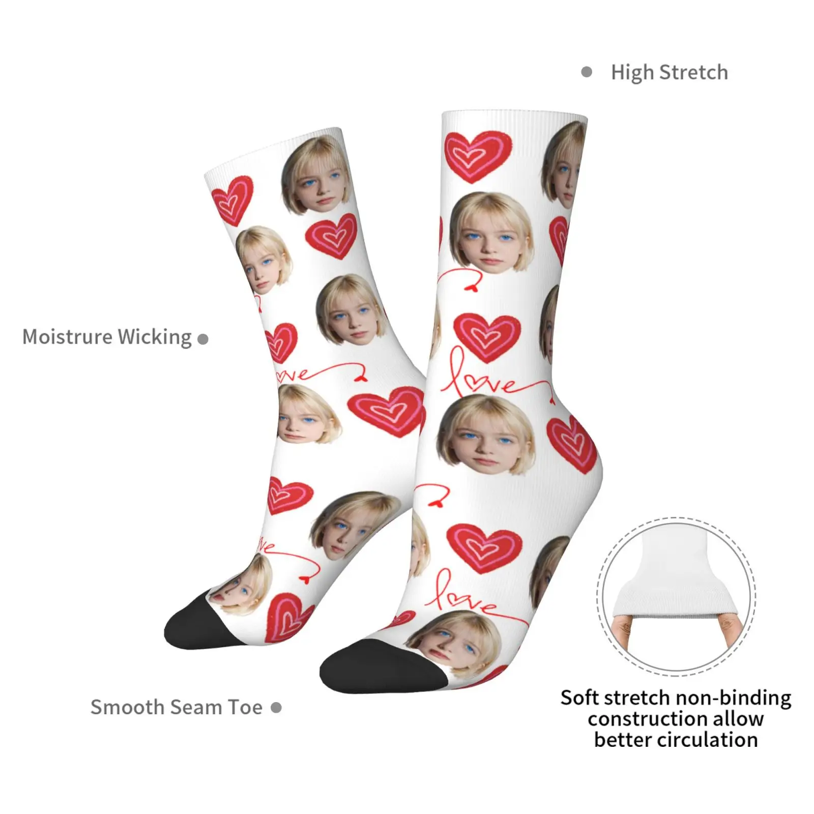 Custom avatar socks for men and women custom photo socks personalized picture socks photo socks personalized gifts view 6