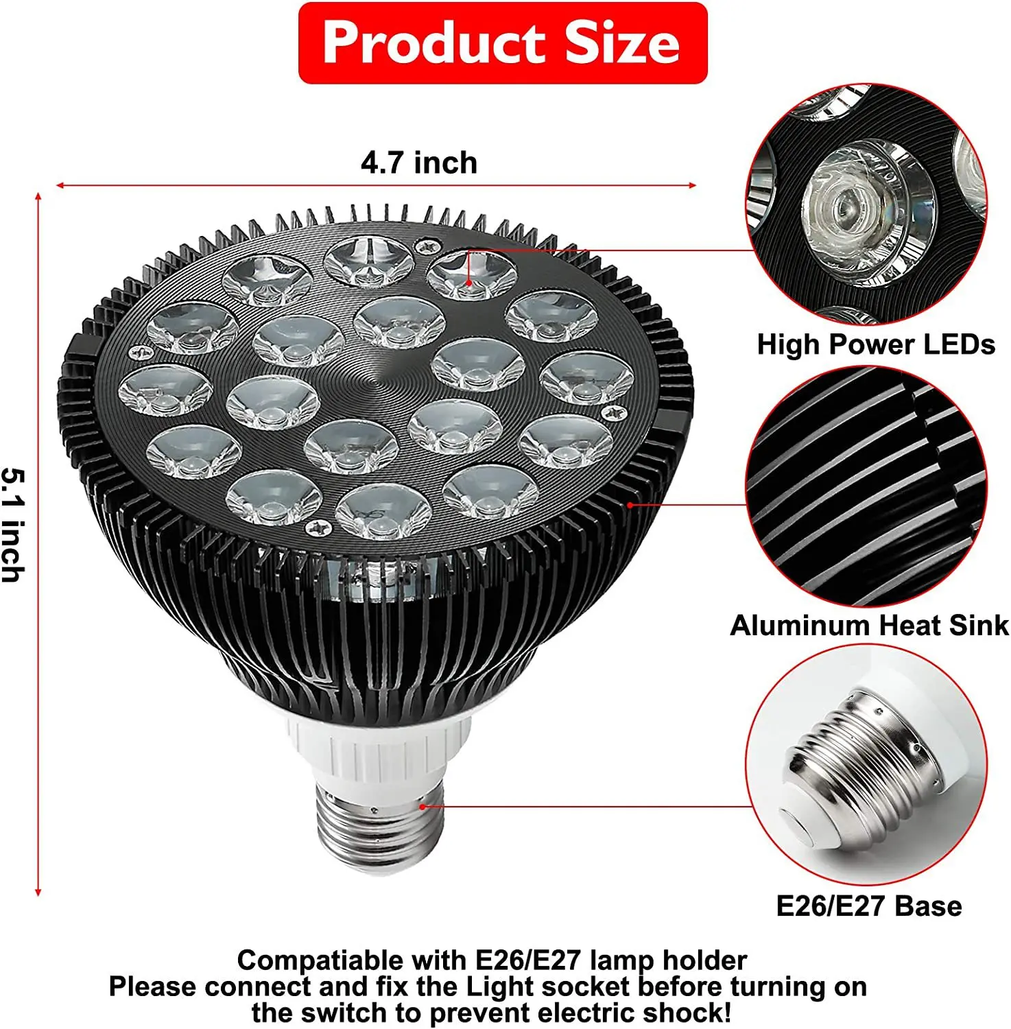 جهاز علاج بالضوء الأحمر 18 وات/54 وات، أحمر 660 نانومتر بالقرب من الأشعة تحت الحمراء 850 نانومتر للعلاج الطبيعي لجمال الجسم والعناية بالبشرة وتخفيف الآلام