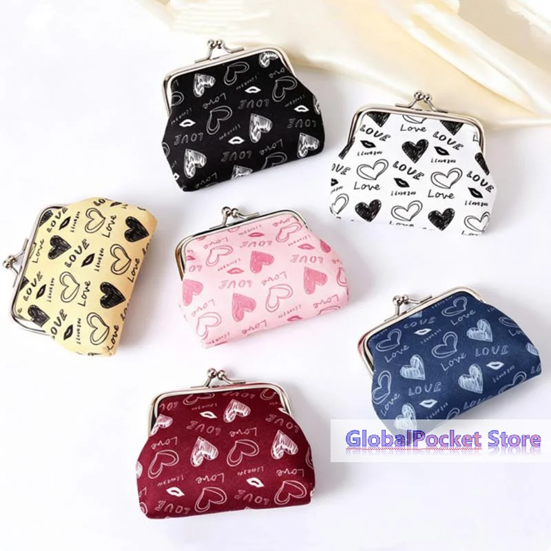 [TG823]Coin Purses Lady Small Wallet For Women Heart Pattern Hasp Coin Purses Money Change Pouch Female Handbag
