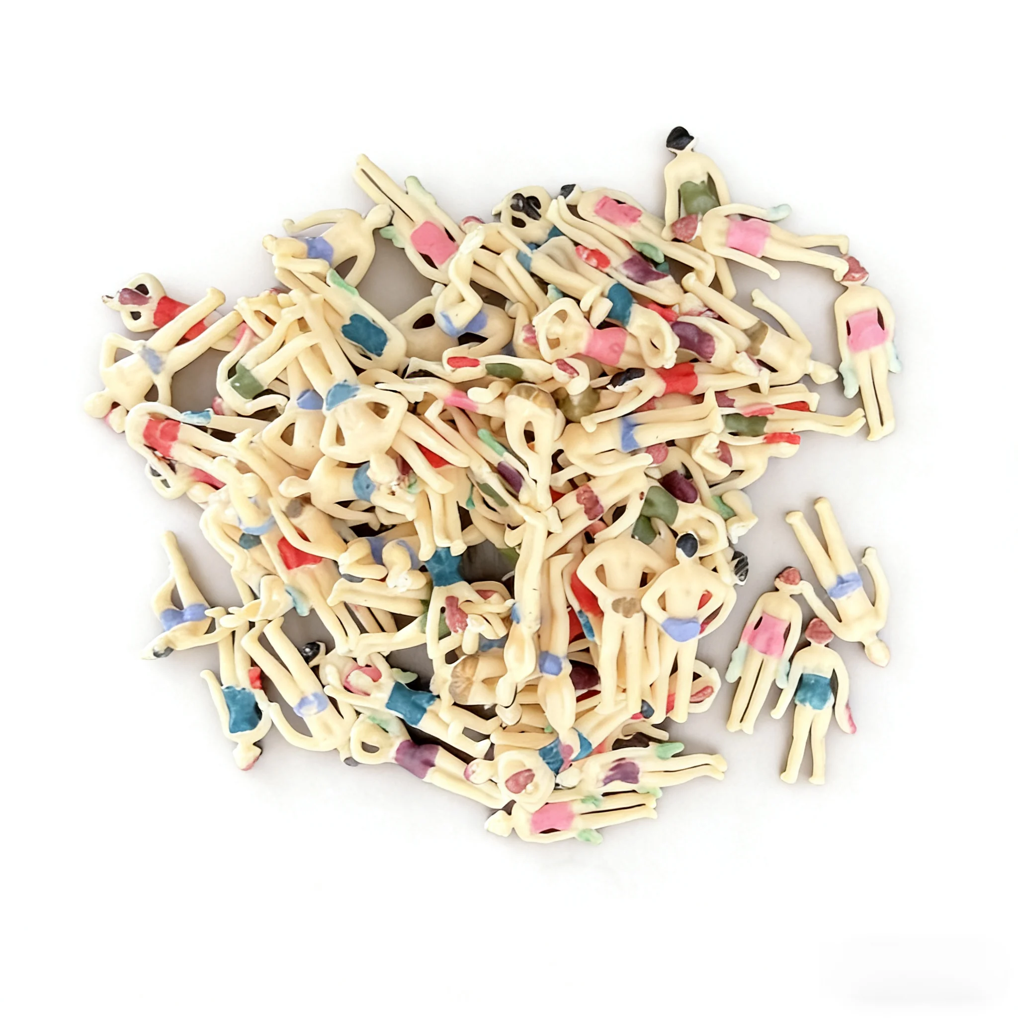 

100 шт. миниатюрных фигурок в купальниках для микроландшафта, масштабы 1:50, 1:75, 1:100, 1:150, для песочницы, DIY, реалистичные куклы, игрушки ручной работы