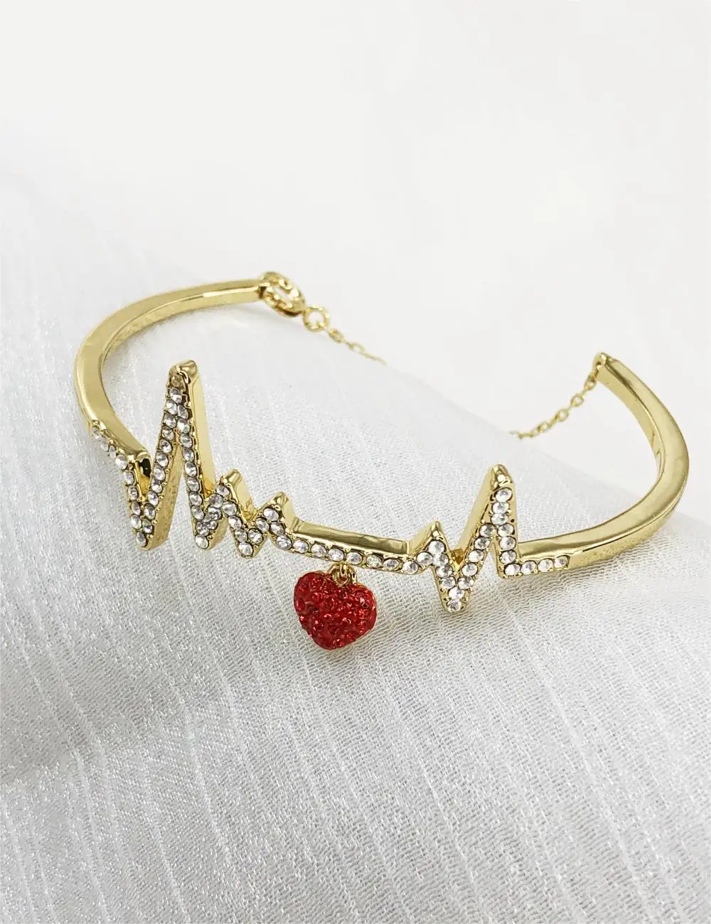 Fashion New ECG Red Love Bracelet 925 High end Women's Exquisite Accessories Gift