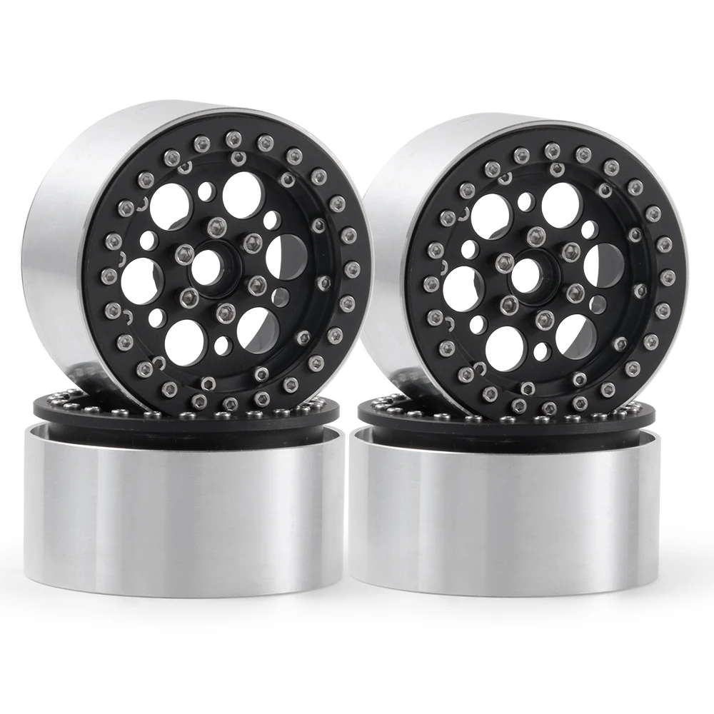 MIBIDAO 2.2 inch 35mm Aluminum Alloy Beadlock Wheel Rims for Axial SCX10 Wraith 90018 TRX4 1/10 RC Crawler Car Upgrade Parts