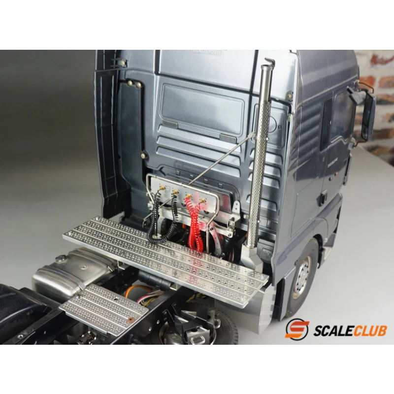Scaleclub Parti di scarico in metallo aggiornate per 1/14 Tamiya Lesu RC Trattore Autocarro con cassone ribaltabile Man TGX Auto Modello fai da te 1/14 RC Accessori Giocattoli