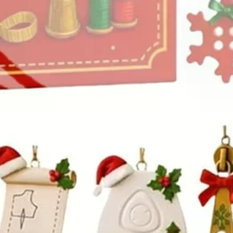 تقويم مجيء الخياطة 2025، صندوق مفاجأة العد التنازلي لعيد الميلاد لمدة 24 يومًا، ديكور معلق احتفالي من الأكريليك ثنائي الأبعاد #1