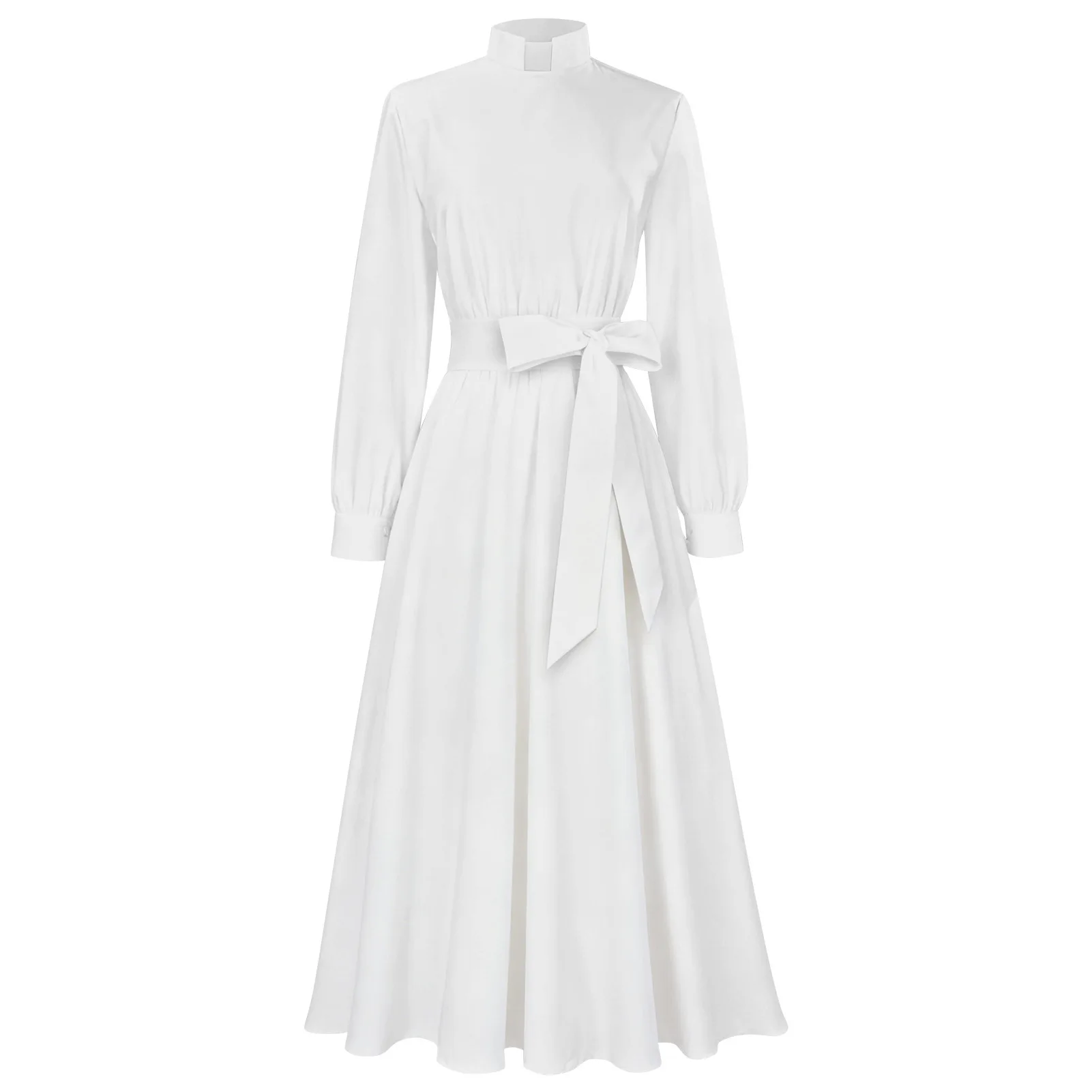 Easter Costume Priest Virgin Mary Nun's Stage Performance Cosplay Black White Dress with Necklace Halloween Navidad Comic Con view 6