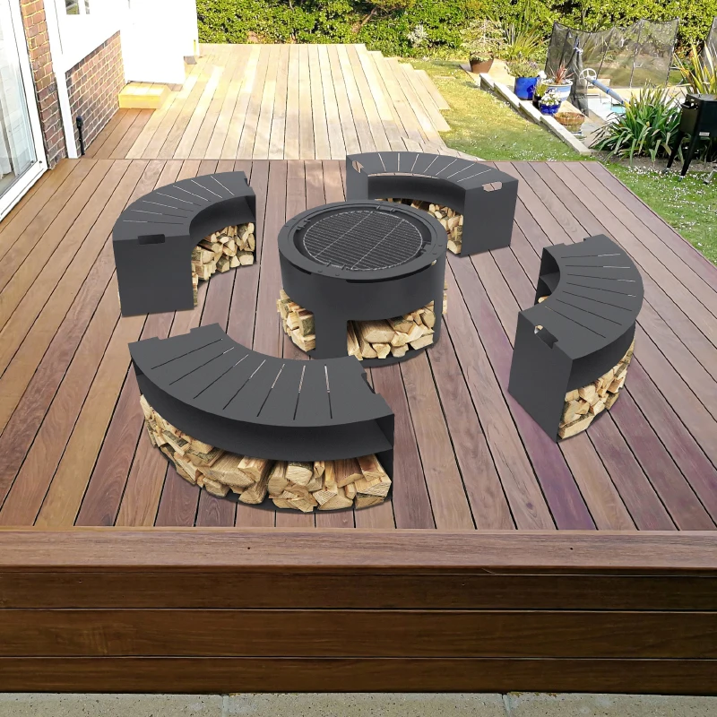 Garden Grill Wood-burning Fireplace Outdoor Landscaping Table Outdoor Campfire Grill