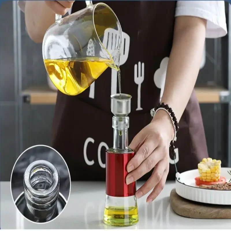 1PC Funnel 2 Inch Stainless Steel Portable Mini Small Mouth Funnels Bar Wine Flask Universal Long-mouth Funnel Kitchen Accessory