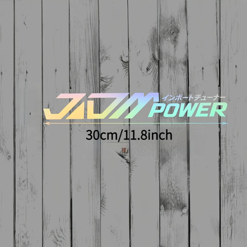 1Pc JDM Power Fender Racing Style Waterproof Vinyl Sticker for Car,Drift,Import,Sport Compact,Mod,Tuner Decor