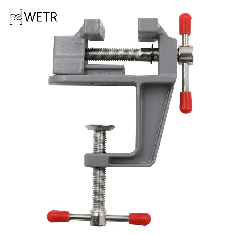 

Aluminum Mini Ature DIY Small Jewelers Hobby Clamp On Table Bench Vise Tool Vice Mini Aluminum Bench Vise