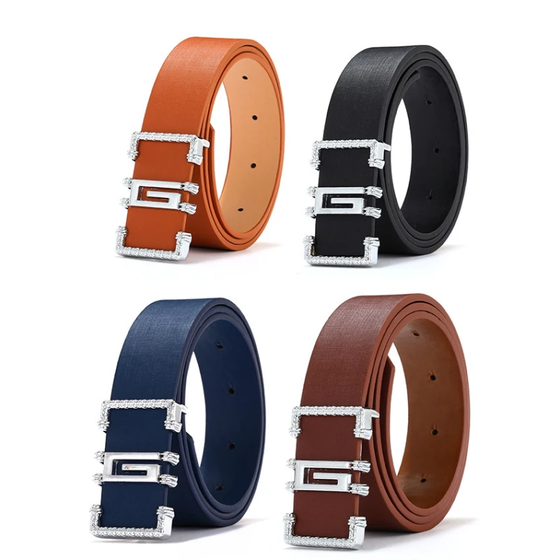 

New Luxury Brand Designer Belts Men High Quality Male PU Leather Women Belt Buckle Strap for Jeans Designer Belt Women 3.3cm