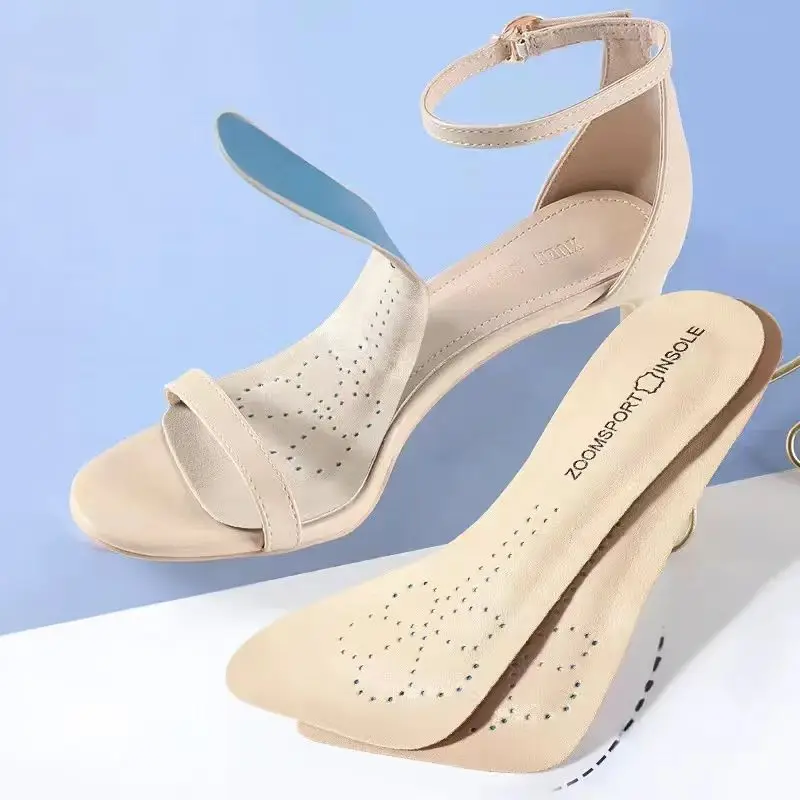 Sweat Absorbing and Non Slip Self-adhesive Sandals Insole Women's Solid Color Soft and Comfortable Sole Cushioning Insoles