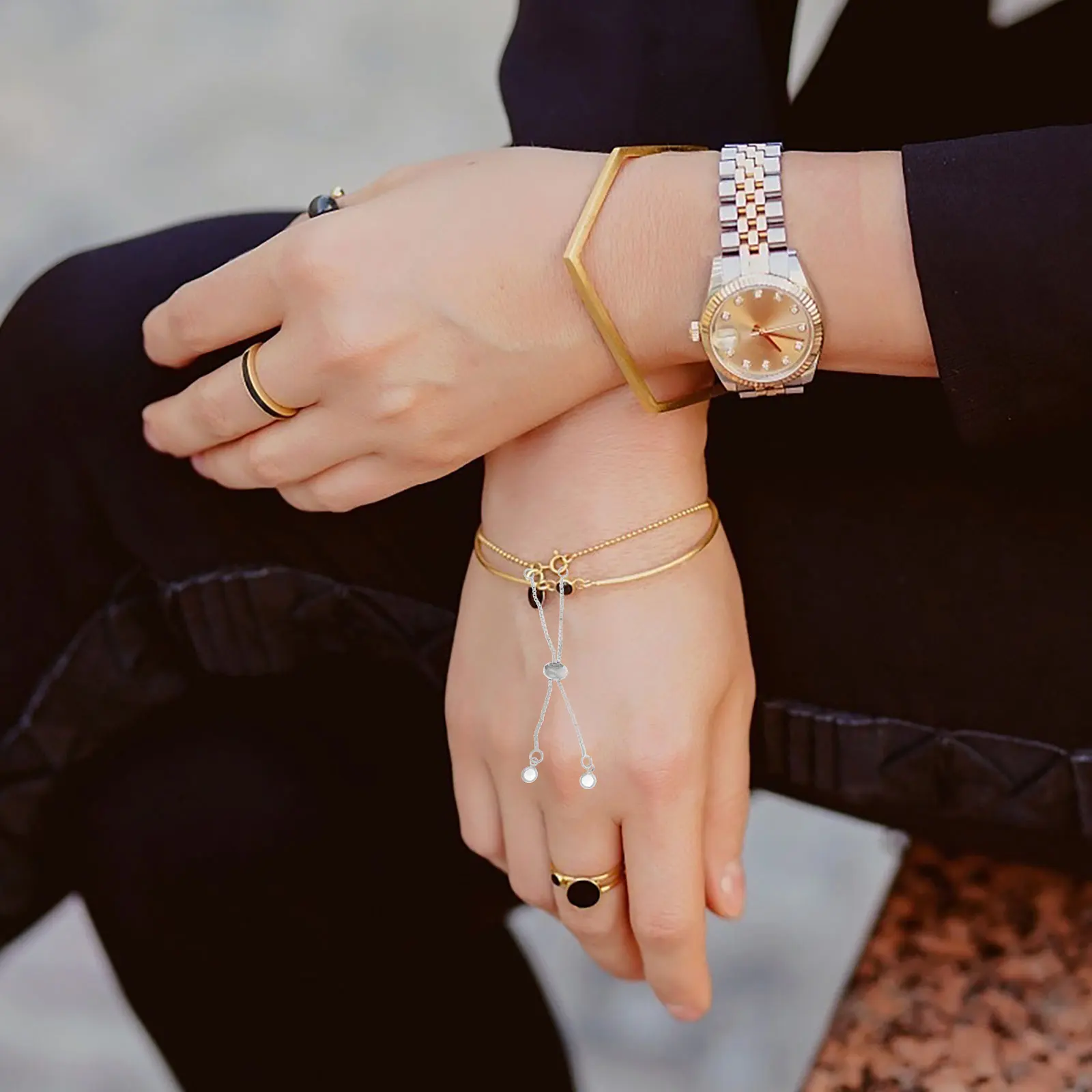 

5 Pcs Bracelet Buckle Extension Chain Chains Jewelry Extender Adjustable Slider Connector Extenders