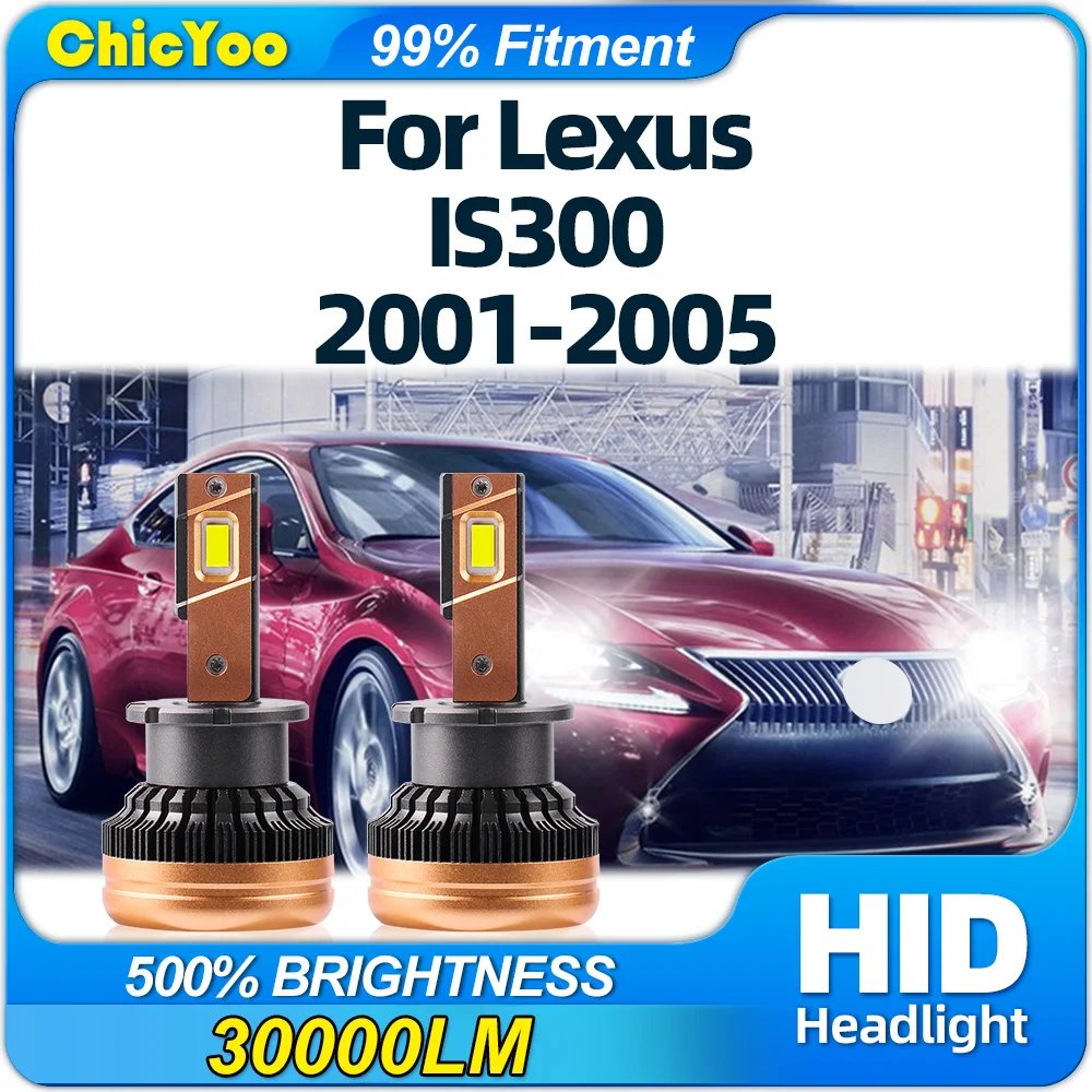 

120W D2S LED Headlight Bulbs 6000K White Plug and Play Xenon HID Lights 12V 24V For Lexus IS300 2001 2002 2003 2004 2005