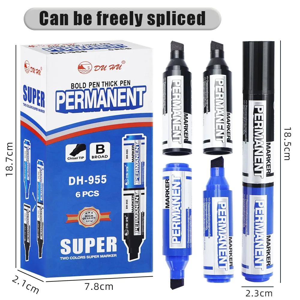 

Multi-functional 2-10mm Marker Pen Double Tip Waterproof Ink Permanent Marker Axe Tip Art Marker Pens