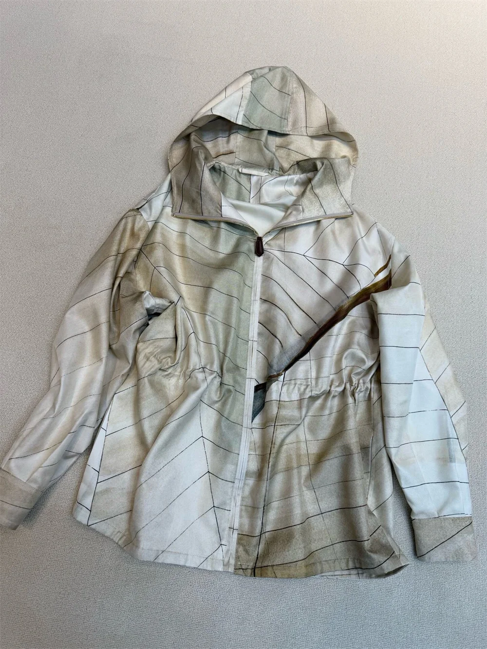 Women's High Quality Hooded Zipper Thin Short Jacket Casual Fashion Versatile Loose Coat Top
