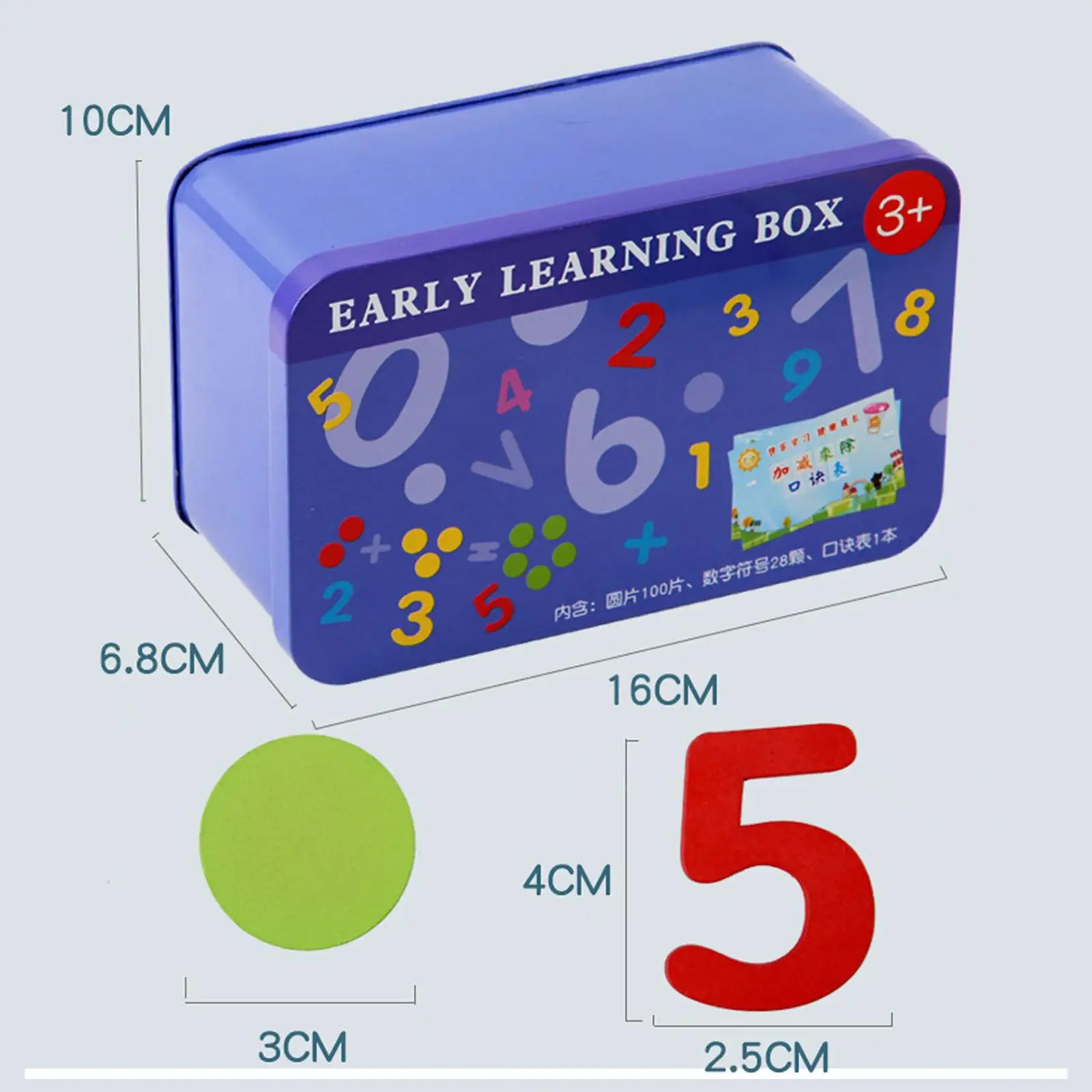 Math Learning Puzzle Toy Wooden Learning Counters Chip for Games Classroom