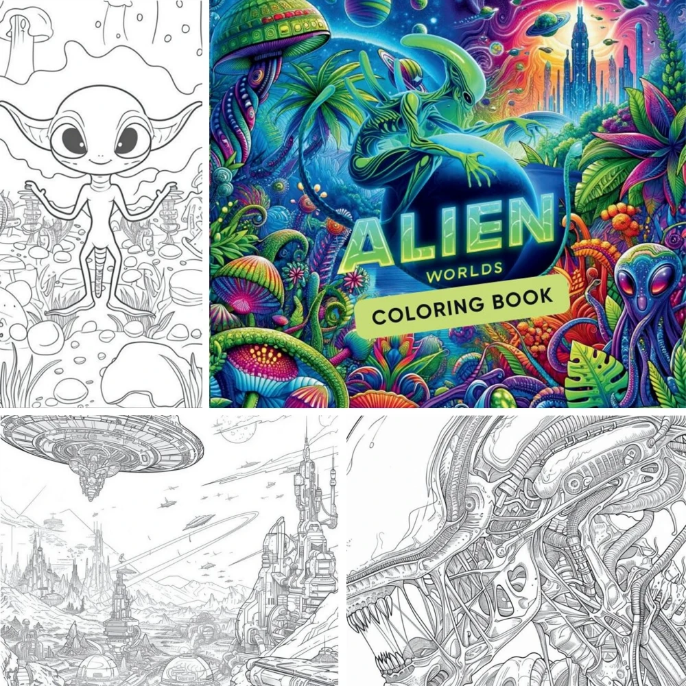 1pc Art Coloring Book Original Upgraded Paper 70g/sqm 22pcs Single Pages Coloring Books Gift For Holiday Birthday Party