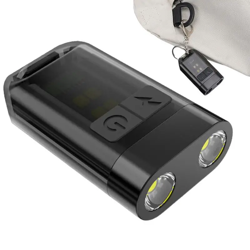 Keychain Flashlight Magnetic Small LED Flashlight Portable Camping Keychain Lamp For Hiking Bedroom Outdoor Walking
