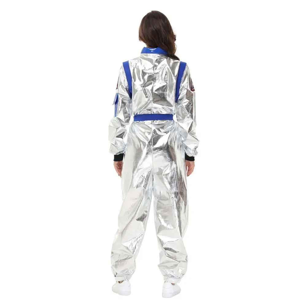 Fantrenfor- Costume d'astronome argenté pour adultes, combinaison Spaceman, vêtements Intégaux, tenues d'Halloween, habillage de fête de carnaval, imbibé, hommes et femmes