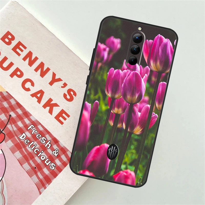 Spring Tulips Flower Soft Case For ZTE Nubia Red Magic 9 Pro Plus 8 8S Pro 6S 7S 6 7 Pro 5S 5G 6R Back Cover