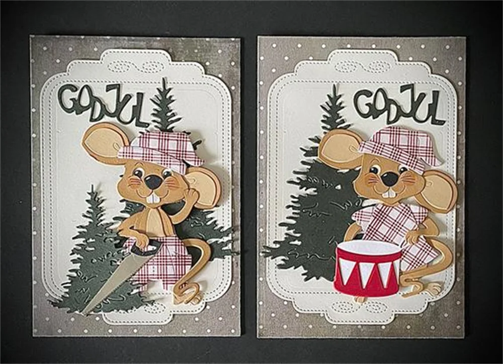 Large Christmas Greens Winter Sign Metal Cutting Dies for DIY Scrapbooking Album Paper Card Template Stencil Cut Dies Stamps Set