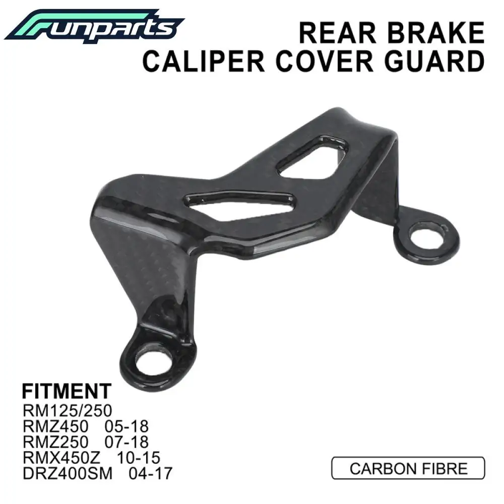 

Funparts Motorcycle Real Carbon Fiber Rear Brake Caliper Cover Guard For Suzuki RM125 RM250 RMZ250 RMZ450 DRZ400SM RMX450Z