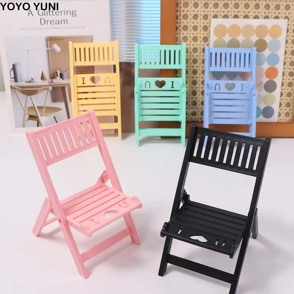 

Plastic Cellphone Stand Folding Multi-functional Chair Shape Phone Holer Mini Cartoon Cell Phone Bracket