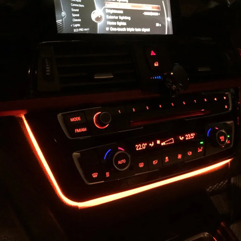 

Center Console Atmosphere Light AC Panel Light with Blue and Orange Color Radio Trim Led Dashboard For BMW 3 & 4 Series F30 LCI