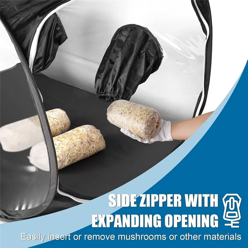 SEWS-Large Still Air Box Mushroom Grow Tent - 38X20x25 Inch Large Clean Air Workstation, Flow Hood For Mushroom Grow Bags