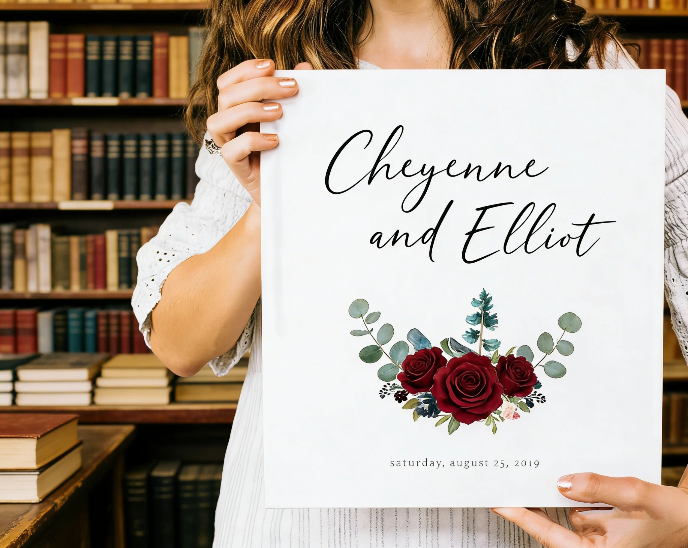 

Boho Mountain Wedding Guest Book | Custom Name Personalized Photo Guestbook | Rustic Outdoor Wedding Memory Album