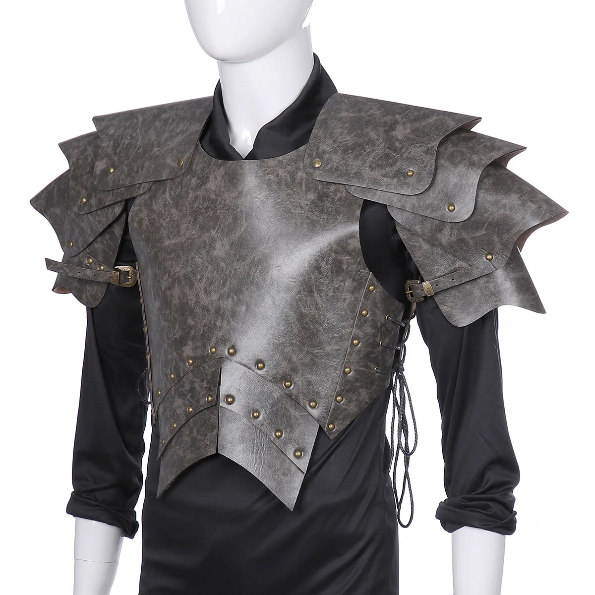 

PU leather Medieval Retro Armor Vest Shoulder Cover Accessory for Halloween Carnival Stage Show