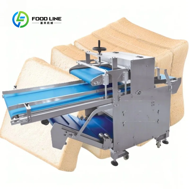 Loaf Bread Toast Full Cutter Sanitary Easy Clean Electric Scrap Collection Industrial Bakery FL Custom Wholesale