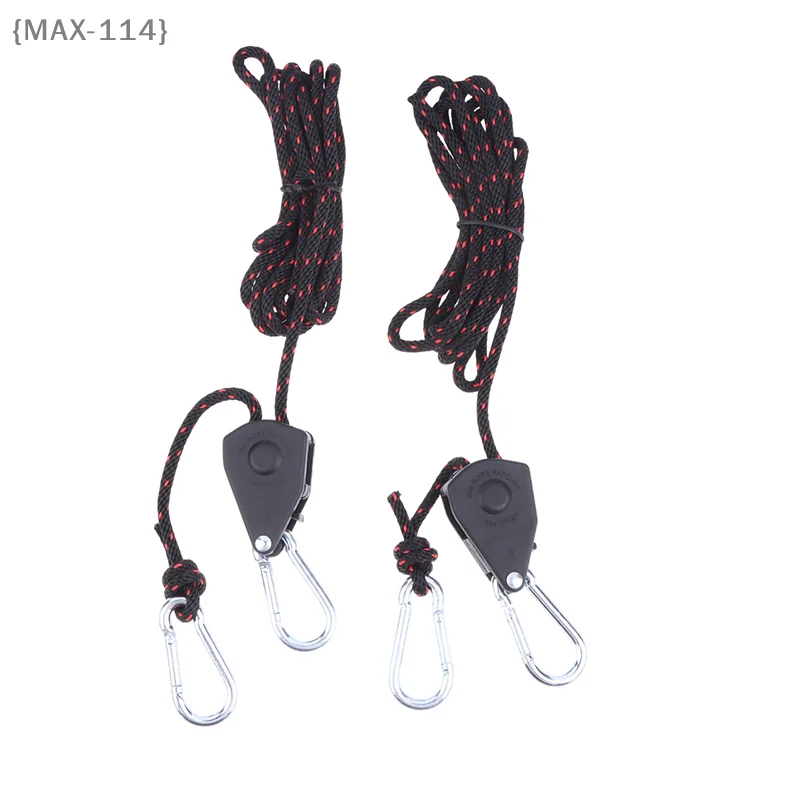 【MAX-114】2/1Pcs Camping Tent Adjustable Rope Fastener-Fixed Buckle Pulley Tensioner Ratchet Hanger for Awning Wind Rope Lifting