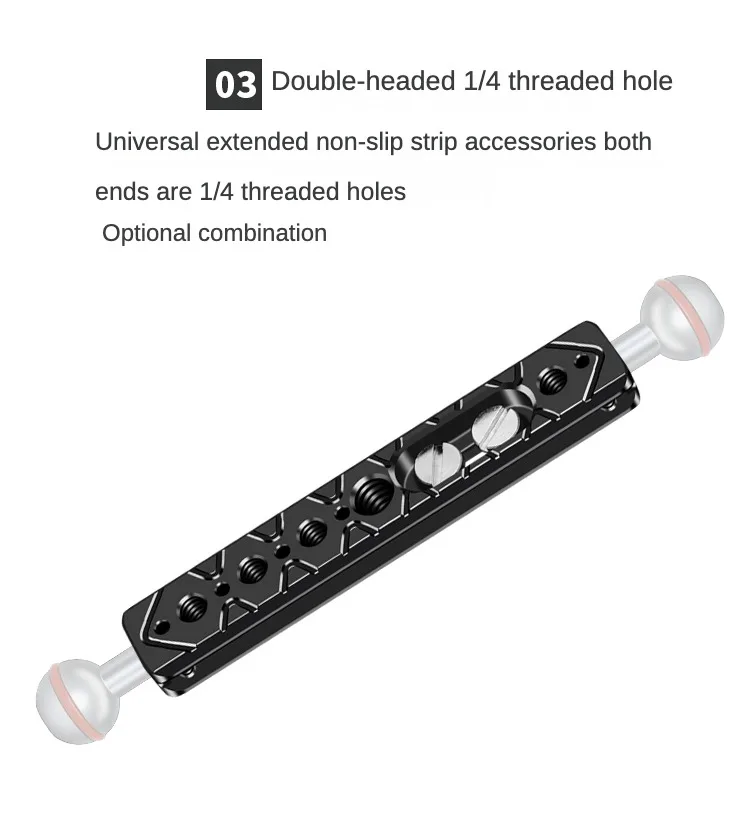120mm Käses tange platte 1/4 "3/8" Arri-Positions löcher für Kamera käfig Rig Schnell verschluss schiene Schieber halterung Licht verlängerung halterung – Detail 8